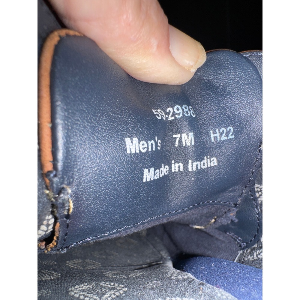 Johnston & Murphy McGuffey‎ Plain Toe Tan Leather Derby Shoes Mens 7M 59-2938 - Picture 5 of 5